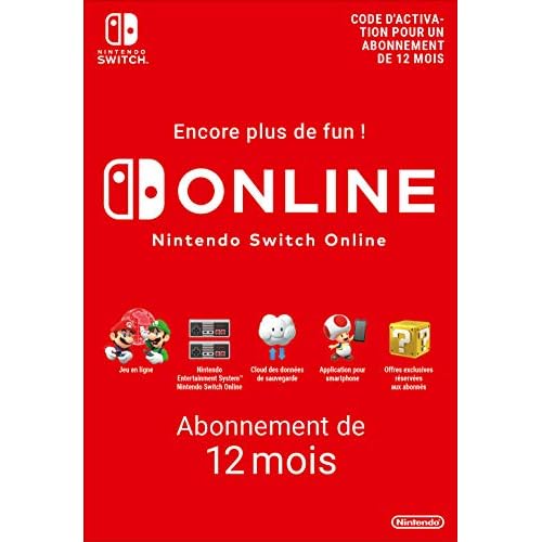 Abonnement Nintendo Switch Online - 12 Mois | Nintendo Switch - Version digitale/code | Code jeu à télécharger