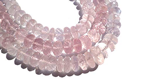 Quartz rose naturel AAA perles facettées de haute qualité pour la création de bijoux chics - 5
