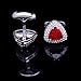 KFLK Red Stone and Crystal Cufflinks