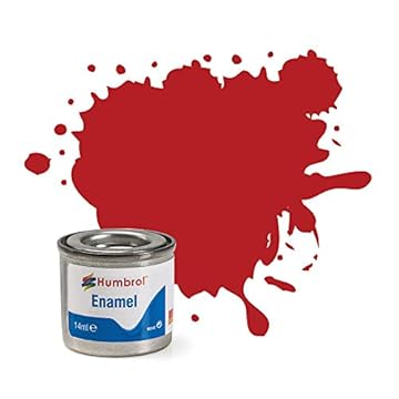 Humbrol Model Paint - AA1660 No 153 Insignia Red - Matt - Tinlet No 1 (14ml), Enamel Paints for Models, Plastic, Metal, Wood, Glass, Ceramics and More, Enamel Touch Up Paint - Hobby Paint for Craft