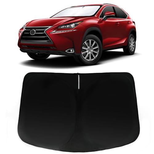 Image of Car Front Windshield Sun Shade for 2015-2021 NX NX300h /NX300 /NX200t, Car Window SunShades Shield Cover Visor Protector with 240T Reflective Fabric UV & Sun Heat Protection Accessories