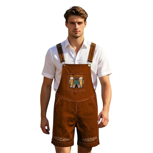 Tirantes Oktoberfest para hombre con pinzas metálicas fuertes y estampado bávaro elástico