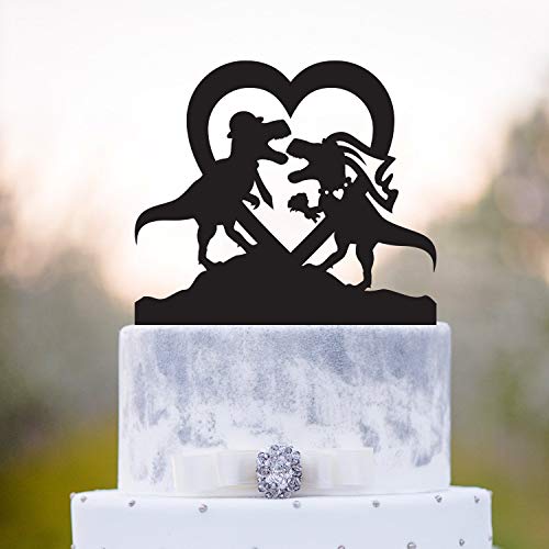 Cake Toppers Personalized Tyrannosaurus Wedding Cake Topper Dinosaur Wedding Cake Topper Dinosaur Couple Cake Topper Dinosaur Cake Topper Dino Cake Topper for Men Women