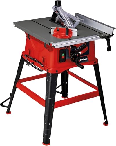 Einhell Tischkreissäge TC-TS 254 eco (2050 W, 80 mm Schnitthöhe, Ø 254 mm Sägeblatt, Parallelanschlag, Winkelanschlag, Späneabsauganschluss, Schiebestock)