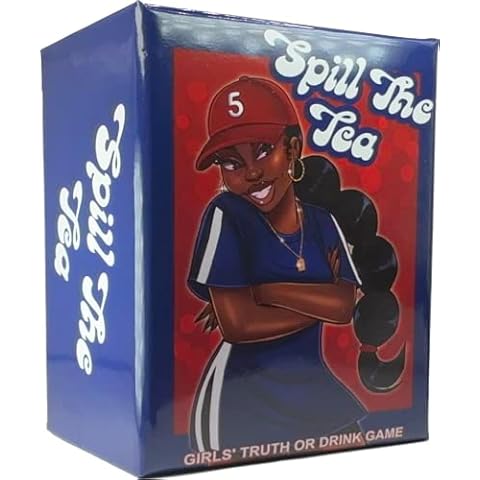 LewisRenee Spill The Tea Black Owned Girls Night Games Adult Drinking Card Girls Game for Bachelorette Games Or A Girls Night Out Game - Girl Talk Game & Girls Night Game - Girls Night Party Games Cover