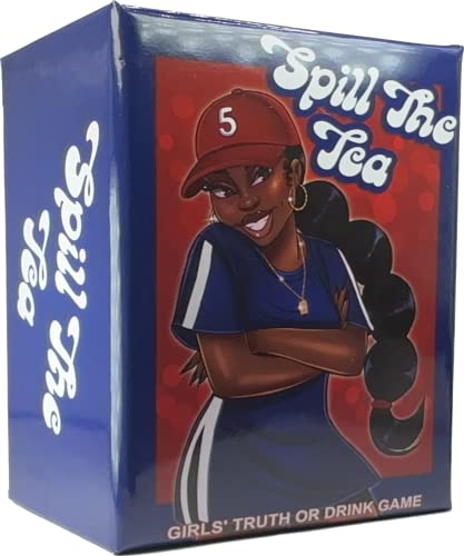 LewisRenee Spill The Tea – Black-Owned Girls' Night Drinking Card Game, Perfect for Bachelorette Parties and Fun Girl Talk