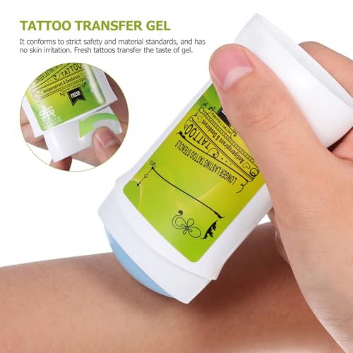 Image of Healeved 1set Tattoo Transfer Gel Cream Kit with Transfer Papers Complete Tattoo Supplies for Beginners Antiperspirant for Stencil Transfers Temporary Tattoo Accessories
