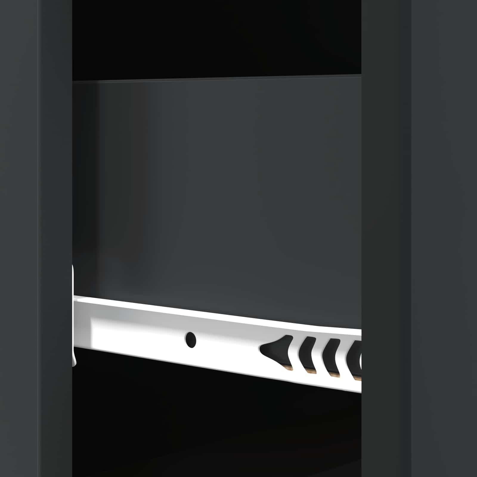 Schrank mit Schubladen, schwarz, 33 x 34,5 x 87 cm, aus technischem Holz | 3 Schubladen, ergonomische Griffe, rechteckiges Design, einfache Wartung, vielseitige Verwendung