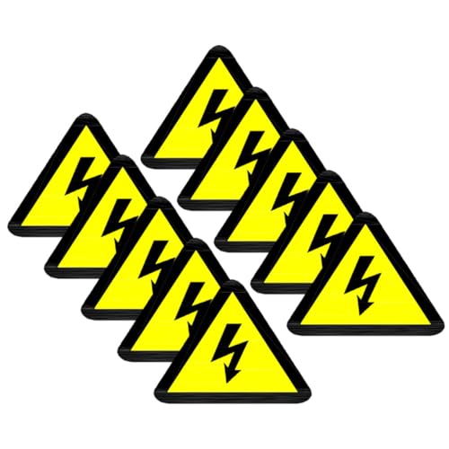 Stickers avertissement électrique haute tension adhésifs format 50 mm durables