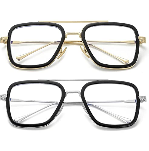 Image of ARICKS Tony Stark Style Blue Light Blocking Glasses for Men Women, Iron Man and Spider-Man Computer Gaming Glasses by Computer /Tablet /Laptop /Mobile