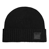 wärmend BOSS Herren Mütze Strickmütze Akaio, Farbe:Schwarz, Artikel:-001 Black