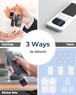Esky Key Finder, Remote Finder Locator with Sound 85dB, 2 Transmitters and 6 Slim Receivers, Wallet Tracker Key Finders Trackers, Remote Item Finder Beeper Tags for Finding Wallets Gifts for Men