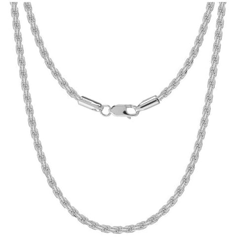 LeCalla 24 Inch Diamond-Cut Rope Chain Necklace Cover