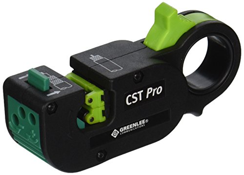 Greenlee 1280 CST Pro Coax Stripper 3 Level, Green Cassette .279/.201