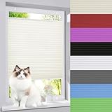 Persianas Venecianas 105 x 220 cm Resistente Los Rayos UV Estores Enrollables Noche y Día Decoración De Muebles del Hogar para Salón, Beige