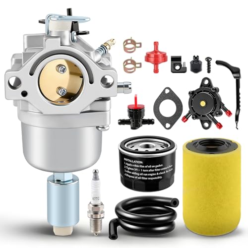 D110 Carburetor for John Deere D105 D100 LA105 LA110 LA115 Troy Bilt Pony 42-in Riding Mower Tractor with 796031 Air Filter 492932S Oil Filter