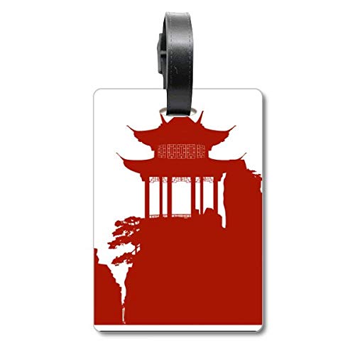 Étiquette valise voyage motif pavillon chinois anti-perte de bagage