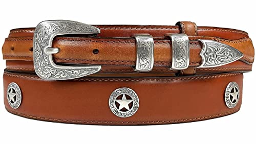 Image of Belts.com Western Buckle Belt Oil Tanned Genuine Leather Ranger Belt 1-3 /8 inch(35mm) Taper to 3 /4 inch(19mm) Wide-Multiple choices