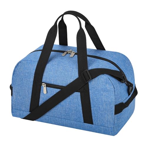 Image of Apenze Small Gym Bag 14 inch lightweight Carry On Mini Duffel Bag for Travel Sport - Denim Blue