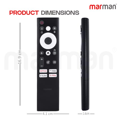 Image of marman Compatible with Motorola Google Smart Tv Remote Original EnvisionX Series 43UHDADMXSBE Model Suitable for QLED Full HD Ready 4K Television Without Voice Command