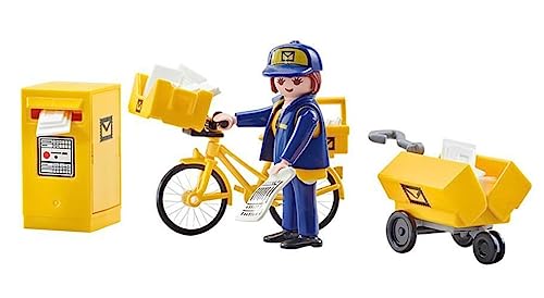 Playmobil 9806 - Postière, Vélo & Accessoires De Poste - Emballage Plastique, Pas De Boîte