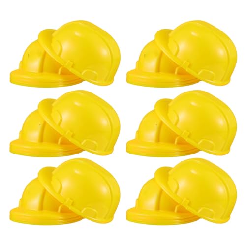 Chapeaux plastique construction jaune pas cher déguisement enfant lot 12