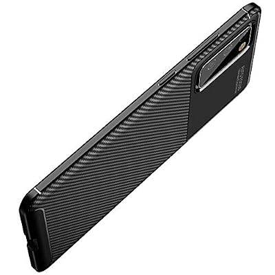 Spia Samsung Galaxy S20 FE Case Black Carbon Silicone Original Flexible Thin Improved Durable Anti-Shock Protector New Generation Design (Samsung Galaxy S20 FE, Black)