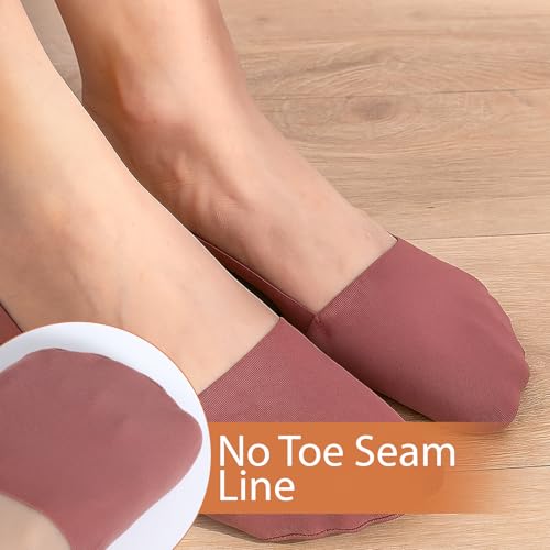 6 Pairs No Show Socks for Women Liner Invisible Socks Non Slip Low Cut Thin Silky Dress Footies Boat Sock for Loafers Flats Sneakers3