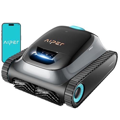 Aiper Scuba S1(Version 2025) Robot Piscine Nettoyage des Parois et de la Ligne d'eau, Aspirateur Piscine avec Autonomie de 180 Min, Filtration Ultra-Fine,Navigation Intelligente et Contrôle
