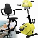 Cyclette riabilitativa elettrica per Anziani, pedaliera per disabili, Attrezzatura Regolabile per Esercizi di Braccia, Gambe e Ginocchia in Interni,A03