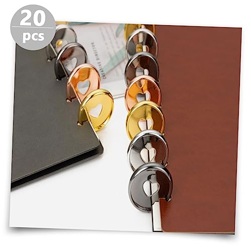 NUOBESTY 20 Unidades Fichário de buraco de cogumelo discos expansores de plástico disco de encaderna