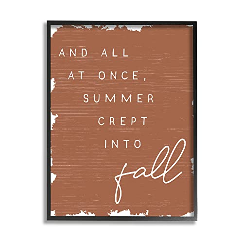 Stupell Industries at Once Summer Into Fall Phrase Orange Pattern,