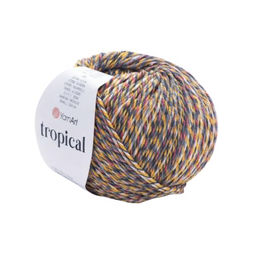 Image of YarnArt Tropical Sport Yarn - 55% Cotton, 45% PAC - Multicolor Knitting & Crochet Yarn - 50g (174 yds) | Soft, Durable & Lightweight | Perfect for Amigurumi, Clothing & Accessories (610)