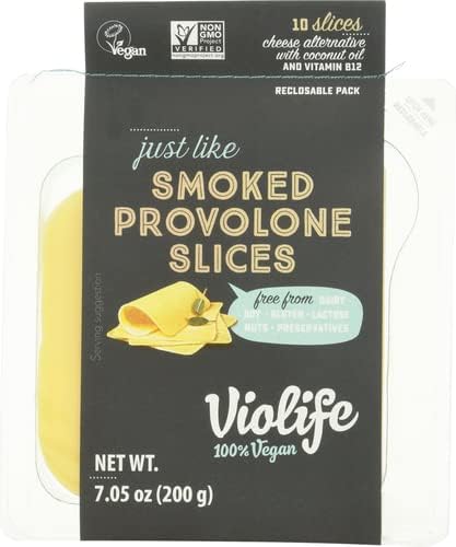 Violife VIOlife Just Like Smoked Provolone Slices, 7.05 oz Pack, 7.05 oz