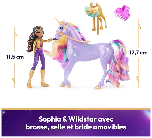 Unicorn Academy - L'Ecole des Licornes - Licorne Wildstar + Poupée Sophia - Licorne, Poupée Et Accessoires À Collectionner - Jouets Inspirés De La Série L'Ecole des Licornes - Jouet Enfant 4 Ans et +