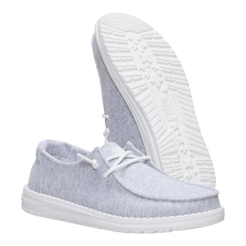 Image of HEYDUDE Women's Wendy Stretch Jersey Slip On Shoes | Lightweight Comfortable Travel Loafers with Elastic Laces
