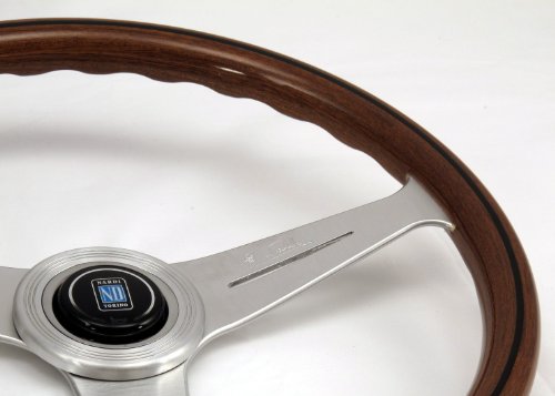 Nardi Steering Wheel - Classic - 390Mm (15.35 Inches) - African Mahogany Wood - Satin Spokes And Trim Ring - Classic Horn Button - Kba/Abe 70065 - Part # 5051.39.6300 #TOP3