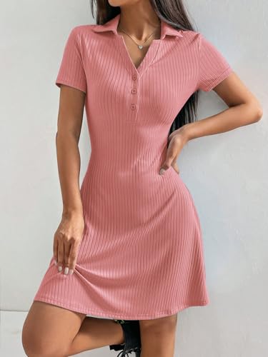 Image of TOPLOT Women's Western Dresses | Knee Length Dress | Stylish Design Fit | One Piece Bodycone | Trendy Look Styling | Easy Movement | Perfect for Casual, Outings (5237)
