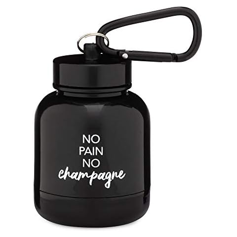 ONMYWHEY - Protein Powder & Supplement Funnel Keychain, Portable To-Go Container for The Gym, Workouts, Fitness, & Travel - TSA Approved, No Pain No Champagne Cover