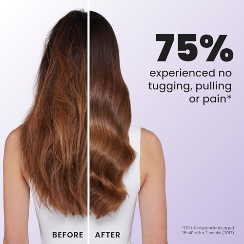 Image of Tangle Teezer Large Ultimate Detangler Brush, Straight to Wavy, Pink /Purple | Hairbrush with patented two-tier teeth & a 20% larger paddle detangles & reduces breakage on straight to wavy hair