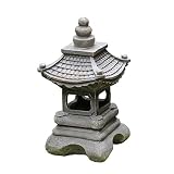 Fakavear Outdoor Japanese Solar Zen Garden Lights, Zen Garden Lights Lanterns Pagoda Lights, Solar G