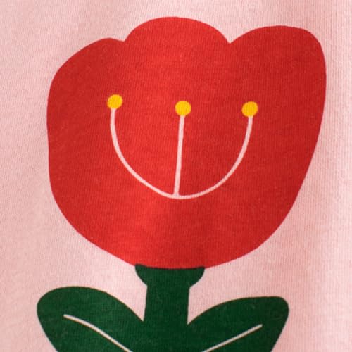 LittleSpring Girls Short Sleeve Tshirt Crewneck Print Summer Tops4