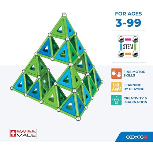 Classic Masterbox Costruzioni Magnetiche Per Bambini, Giocattolo Magnetico Linea Green 100% Plastica Riciclata, 388 Pezzi - Lego - Immagine 5