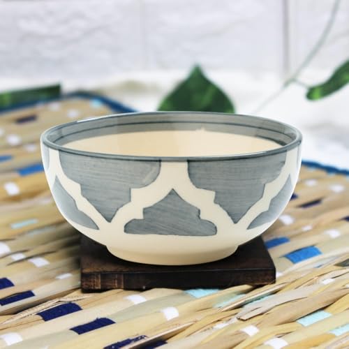 Image of Ceramic Bowl Set | 2-Piece Lightweight Crockery for Daily Use | Ash Grey Ramen & Snack Bowls (200ml Each) | Elegant Microwave & Dishwasher Safe | Perfect Christmas & New Year Gift