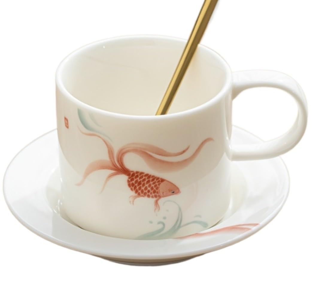 Kaffeeglas Teegläser Tassen Becher Keramik Kaffeetasse Haushaltsmilch Tasse Frühstück Haferflocken Tasse Exquisite Trinkbecher Tasse Cappuccino Gläser (Color : D, Size : 300ml)