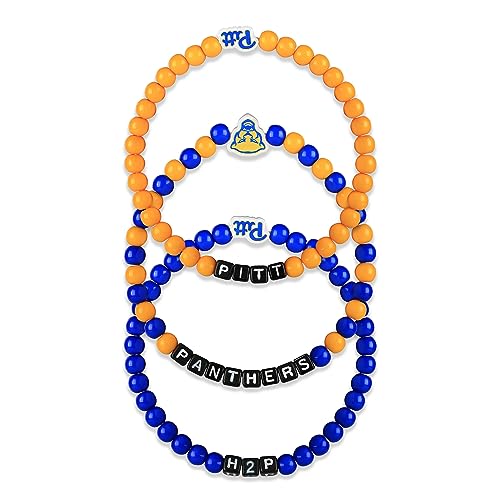 FOCO Pittsburgh Panthers NCAA 3 Pack Beaded Friendship Bracelet