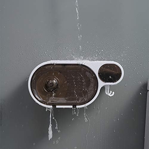 Multifunction Wall-Mounted Roll Paper Tissue Box Storage Free Punch Waterproof Rack with Hook Household Bathroom Accessories