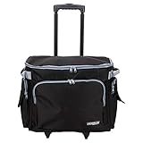 SEMPLIX Nähmaschinentrolley (50x43x32cm) für alle gängigen Haushaltsnähmaschinen, Nähmaschinenkoffer für komfortablen Transport und sichere Aufbewahrung (schwarz)