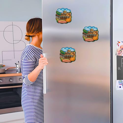 Image of Zesta Wooden Fridge Magnets Set | Refrigerator Decor Magnets for Kitchen | India Souvenir Fridge Magnet Collection | Wooden Magnet for Fridge Door Decoration (Bulgaria)