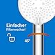 Philips Water Duschkopf mit Filter, entfernt effektiv Chlor und andere große Partikel, drei Sprühmodi, druckverstärkendes Design, 1 Monat Filterkapazität, chrom